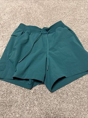 Men’s lululemon athletica Deep Teal Zeroed In 5 inch Linerless shorts